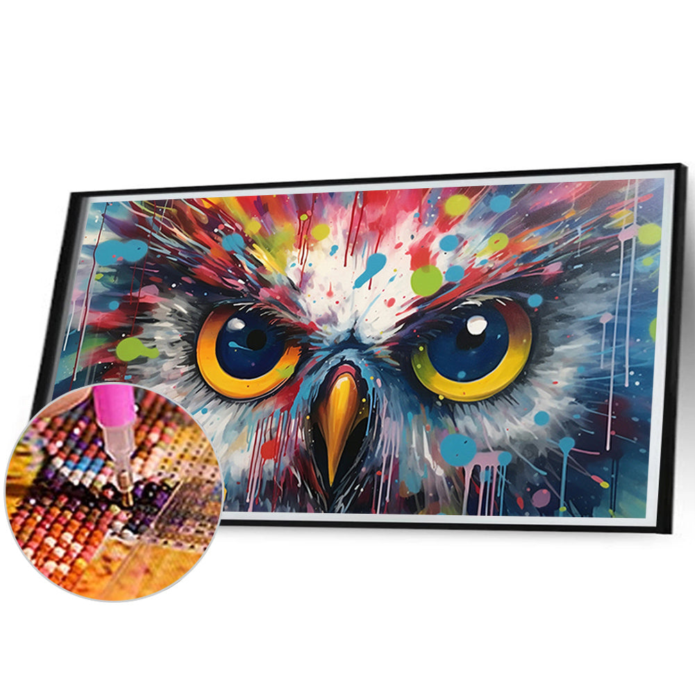 Owl - Full Round Drill Diamond Painting 70*40CM