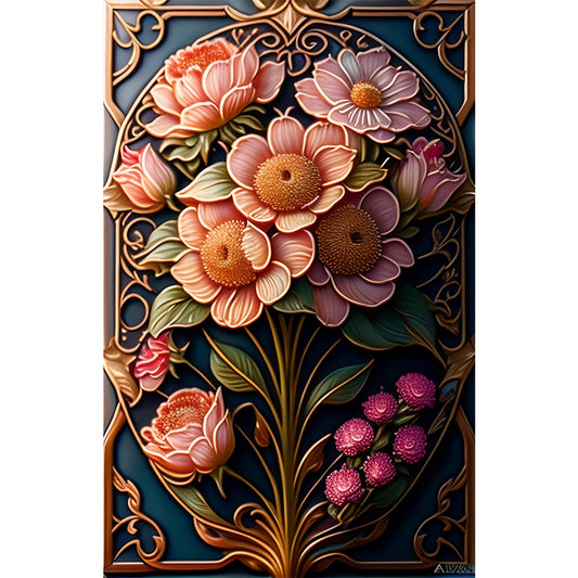 Flowers And Plants - Full Round Drill Diamond Painting 45*70cm