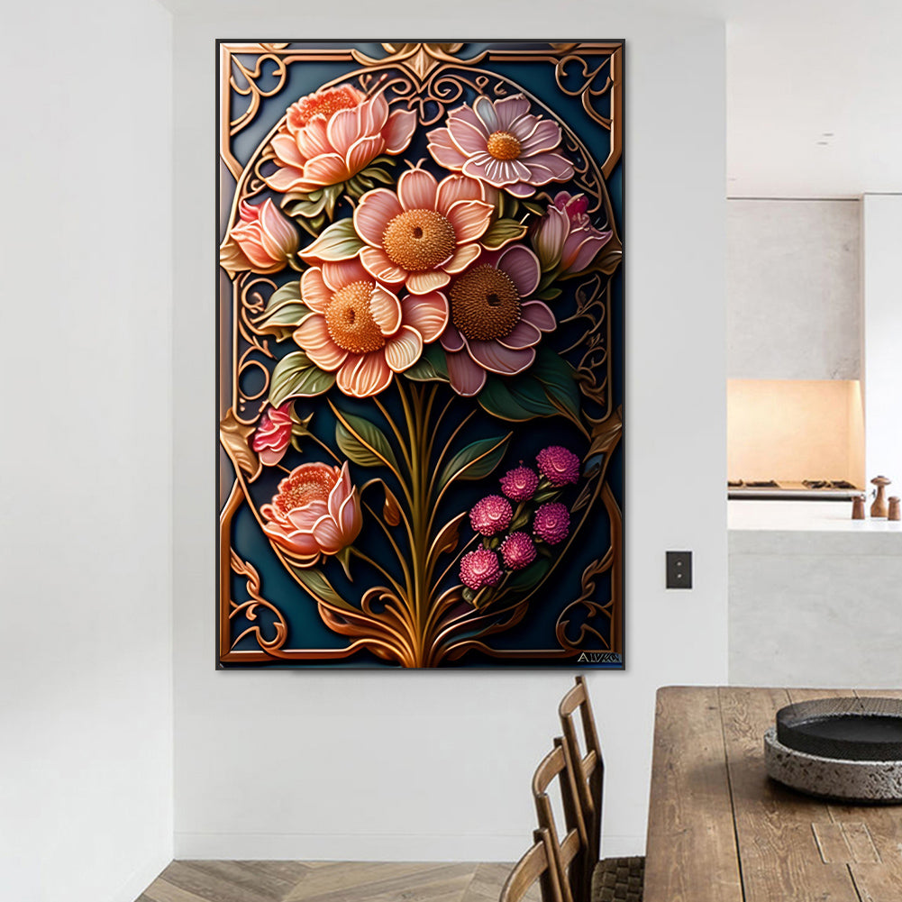 Flowers And Plants - Full Round Drill Diamond Painting 45*70cm
