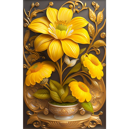 Flowers And Plants - Full Round Drill Diamond Painting 45*70cm