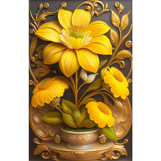 Flowers And Plants - Full Round Drill Diamond Painting 45*70cm