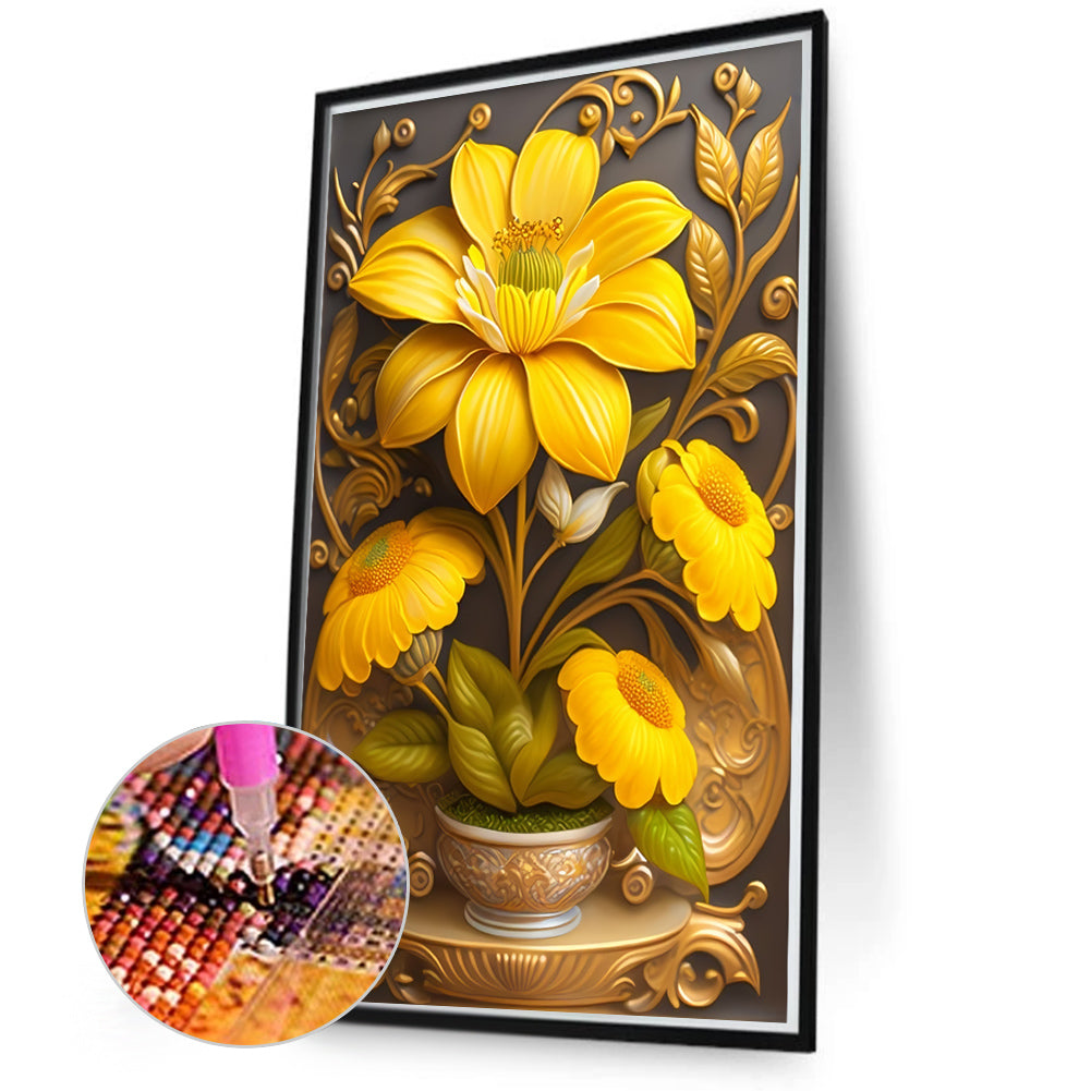 Flowers And Plants - Full Round Drill Diamond Painting 45*70cm