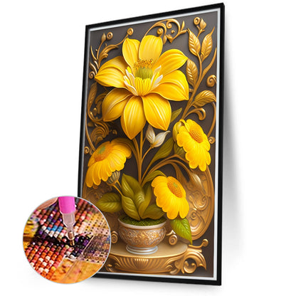 Flowers And Plants - Full Round Drill Diamond Painting 45*70cm