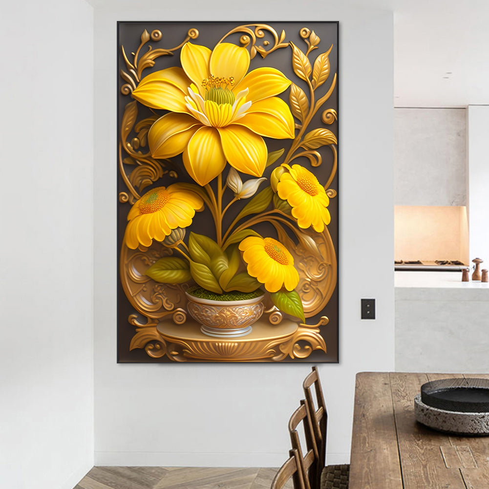 Flowers And Plants - Full Round Drill Diamond Painting 45*70cm