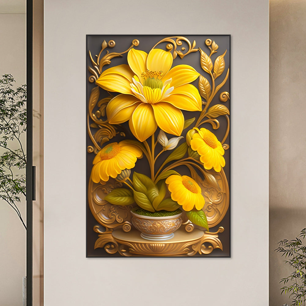 Flowers And Plants - Full Round Drill Diamond Painting 45*70cm