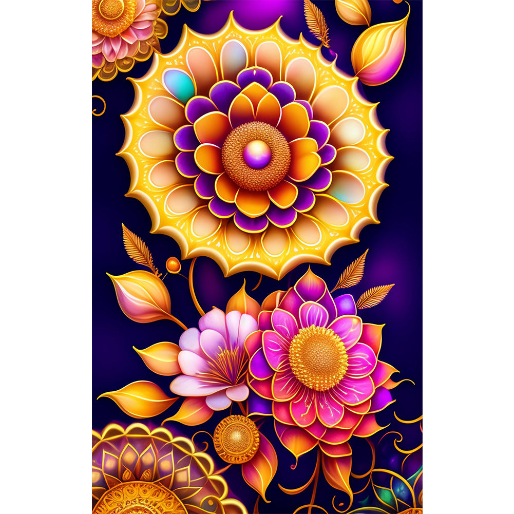 Flowers And Plants - Full Round Drill Diamond Painting 45*70cm