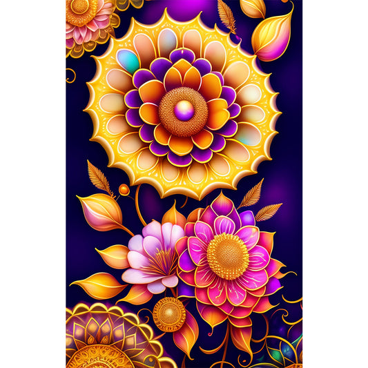 Flowers And Plants - Full Round Drill Diamond Painting 45*70cm