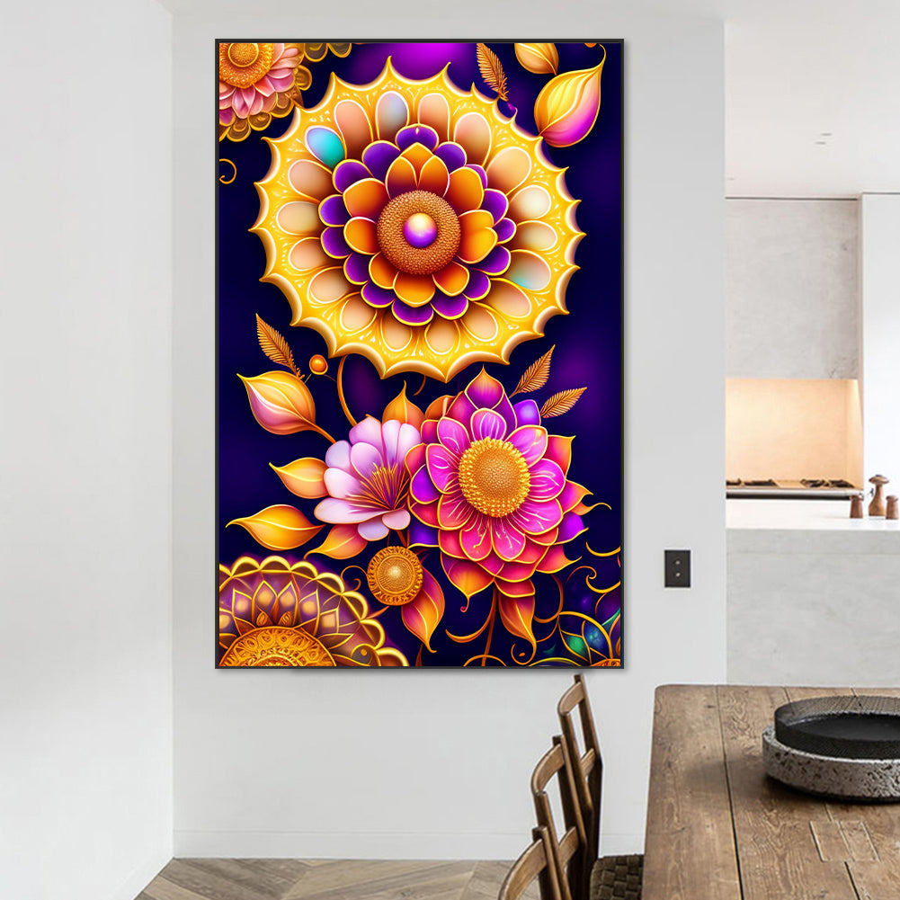 Flowers And Plants - Full Round Drill Diamond Painting 45*70cm