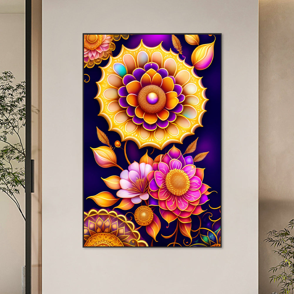 Flowers And Plants - Full Round Drill Diamond Painting 45*70cm