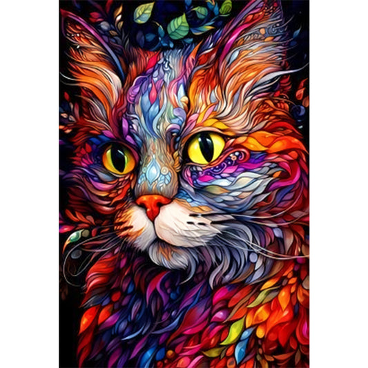 Colorful Cat - Full Round Drill Diamond Painting 50*70CM