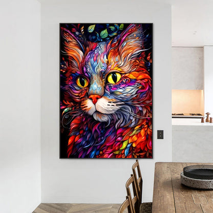 Colorful Cat - Full Round Drill Diamond Painting 50*70CM