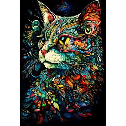 Colorful Cat - Full Round Drill Diamond Painting 50*70CM