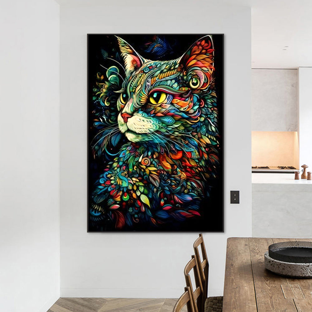 Colorful Cat - Full Round Drill Diamond Painting 50*70CM