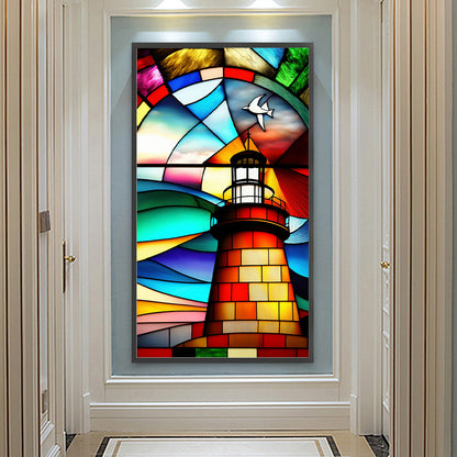 Lighthouse Glass Painting - Full Round Drill Diamond Painting 40*70CM