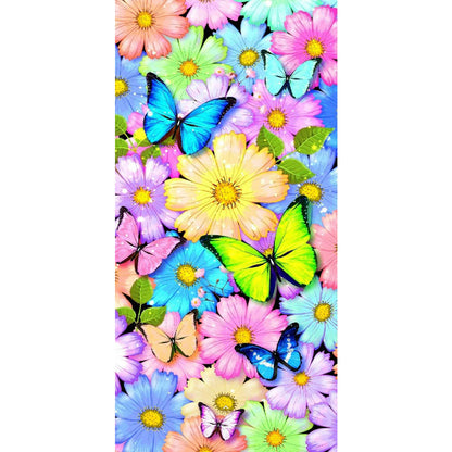 Butterfly In The Flowers - Full Round Drill Diamond Painting 40*80cm