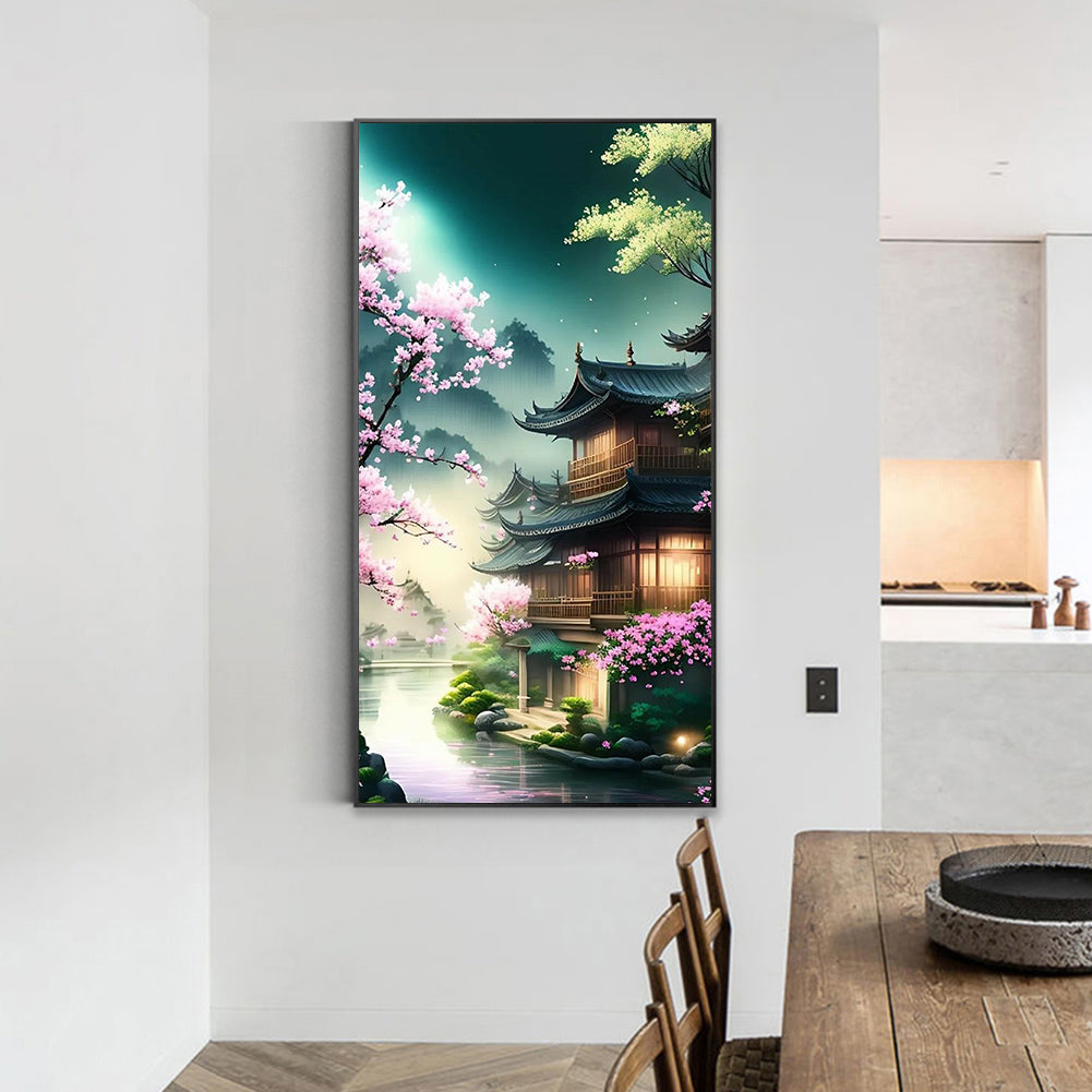 Flower Branch - Full Round Drill Diamond Painting 40*70CM