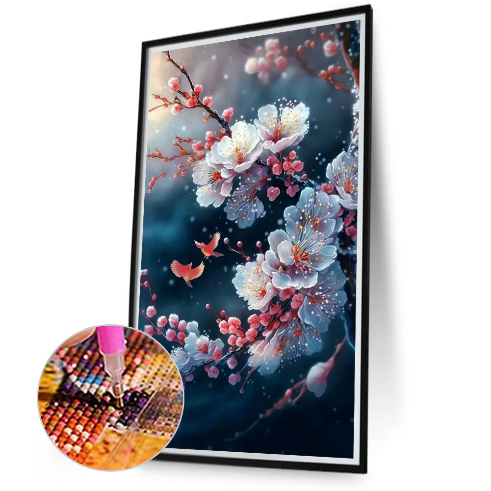 Flower Branch - Full Round Drill Diamond Painting 40*70CM