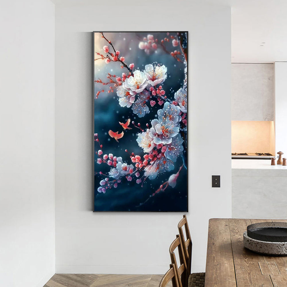 Flower Branch - Full Round Drill Diamond Painting 40*70CM