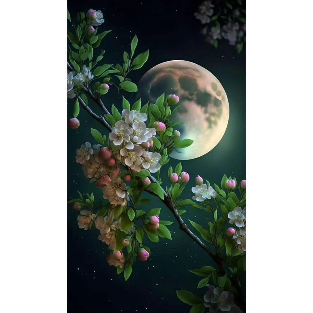 Flower Branch - Full Round Drill Diamond Painting 40*70CM