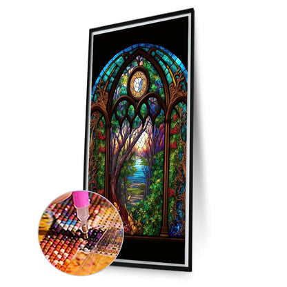 Glass Landscape Painting - Full Square Drill Diamond Painting 40*70CM