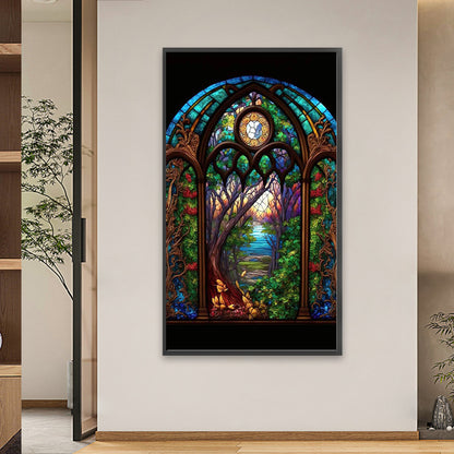 Glass Landscape Painting - Full Square Drill Diamond Painting 40*70CM