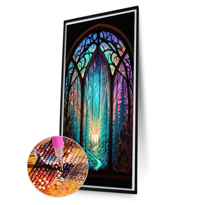 Glass Landscape Painting - Full Square Drill Diamond Painting 40*70CM