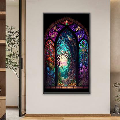 Glass Landscape Painting - Full Square Drill Diamond Painting 40*70CM