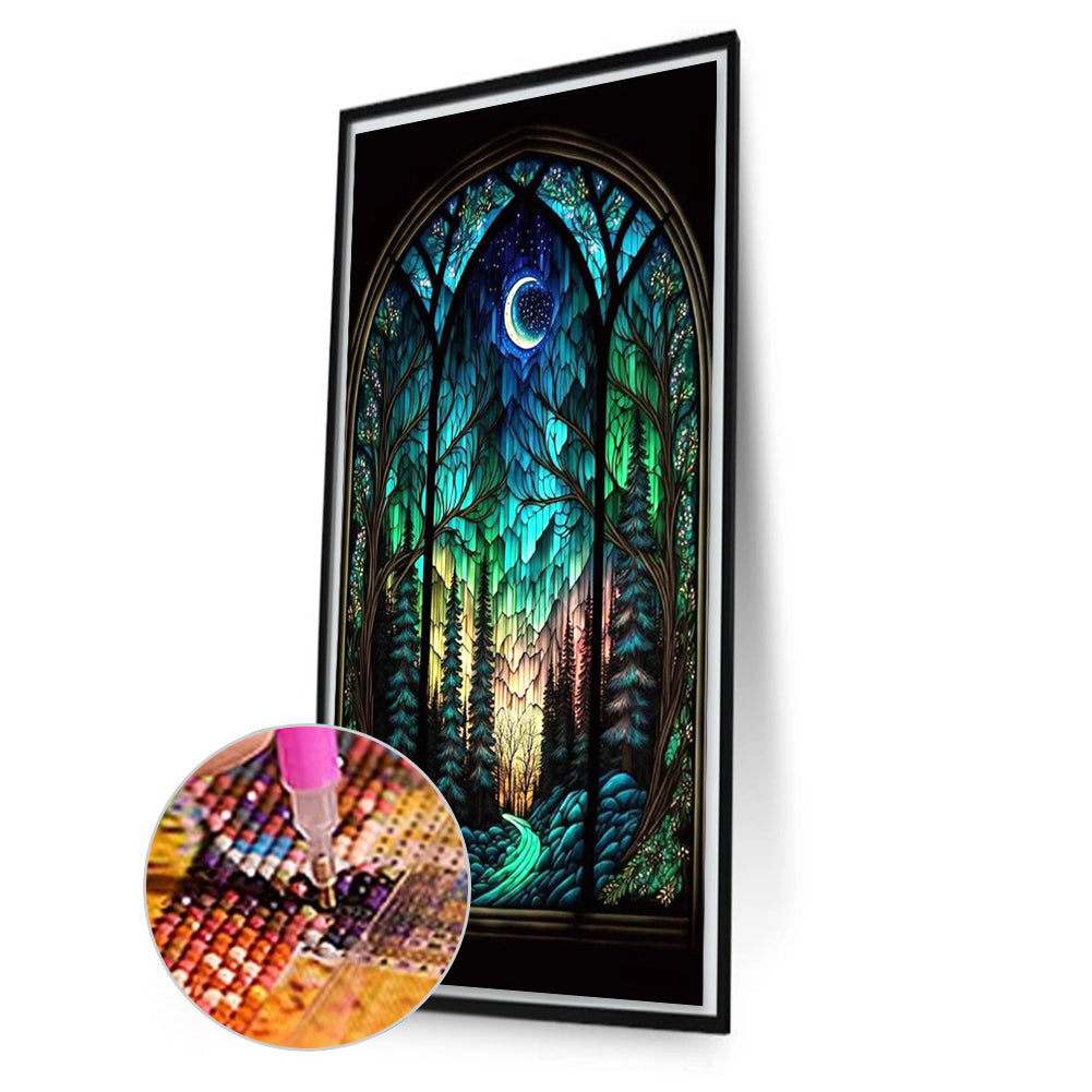 Glass Landscape Painting - Full Square Drill Diamond Painting 40*70CM