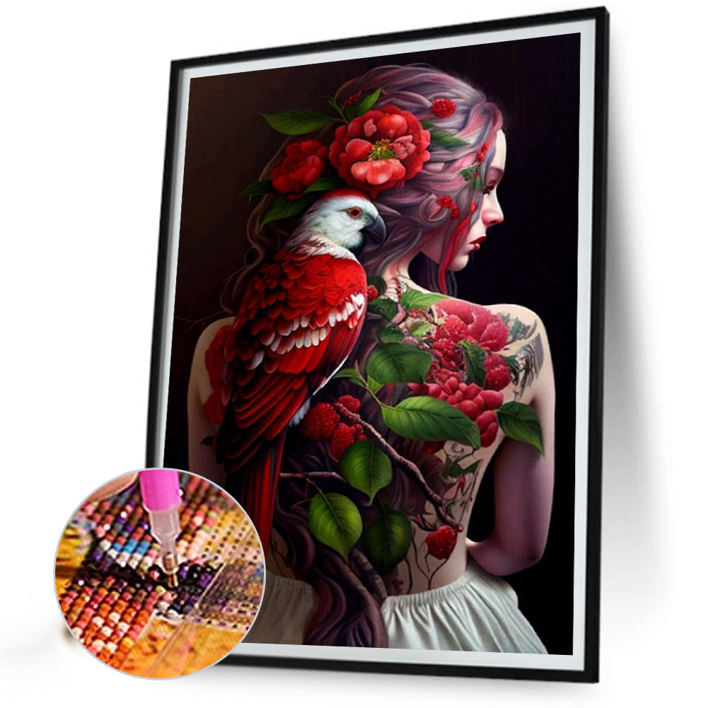 Tattoo Girl - Full Round Drill Diamond Painting 50*60CM