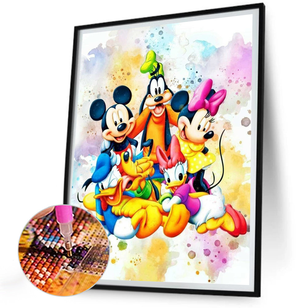 Mickey Mouse And Friends - Full Round Drill Diamond Painting 30*40CM