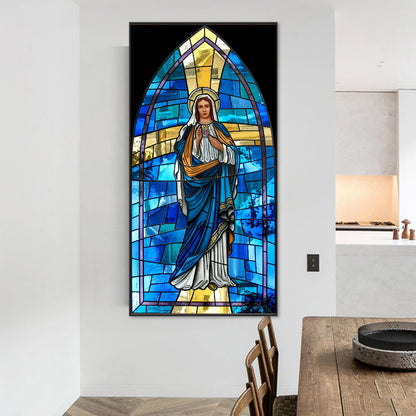 Our Lady Of Glass Painting - Full Round Drill Diamond Painting 40*80CM