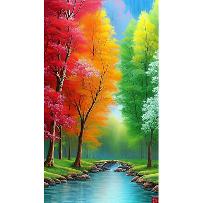 Colorful Woods - Full Round Drill Diamond Painting 45*80CM