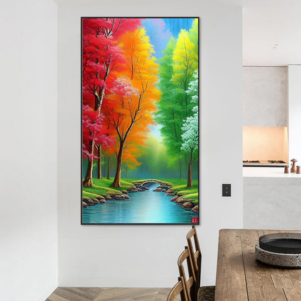 Colorful Woods - Full Round Drill Diamond Painting 45*80CM