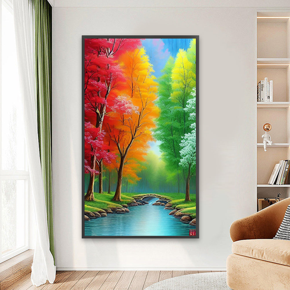 Colorful Woods - Full Round Drill Diamond Painting 45*80CM