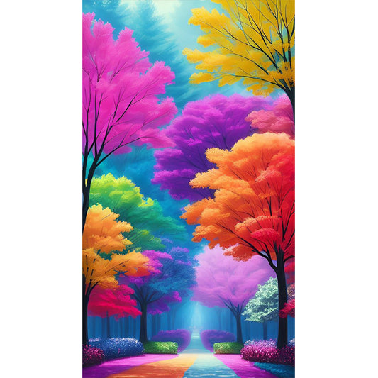 Colorful Woods - Full Round Drill Diamond Painting 45*80CM