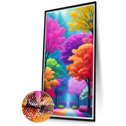 Colorful Woods - Full Round Drill Diamond Painting 45*80CM