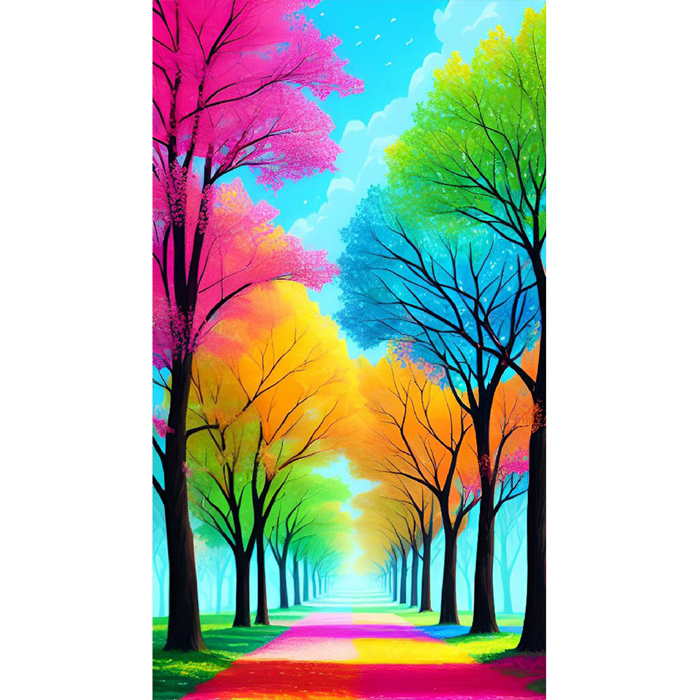 Colorful Woods - Full Round Drill Diamond Painting 45*80CM