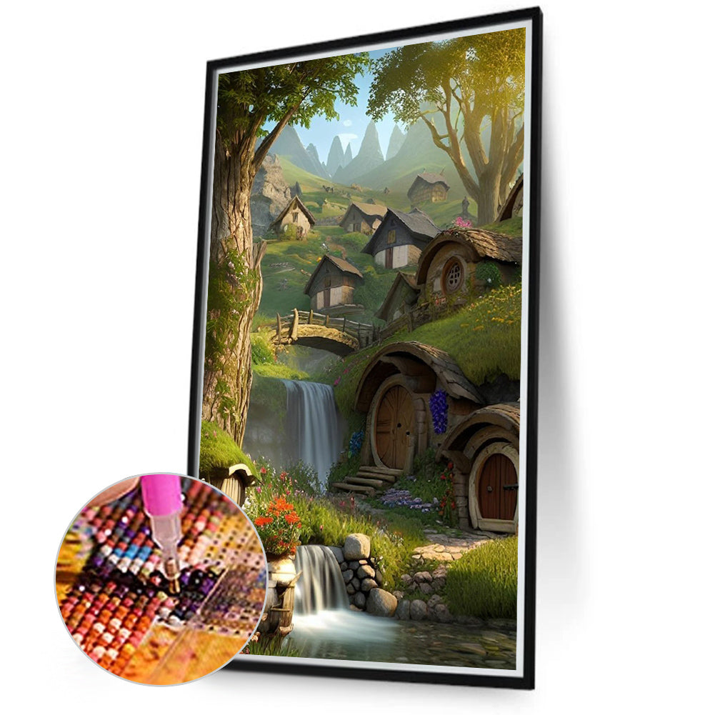 Forest Tree House - Full Round Drill Diamond Painting 50*80CM