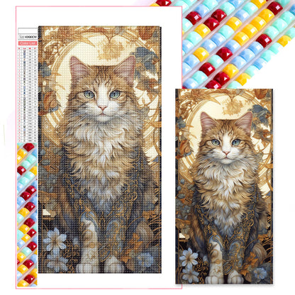 Flowers And Felines - Full Square Drill Diamond Painting 40*80CM