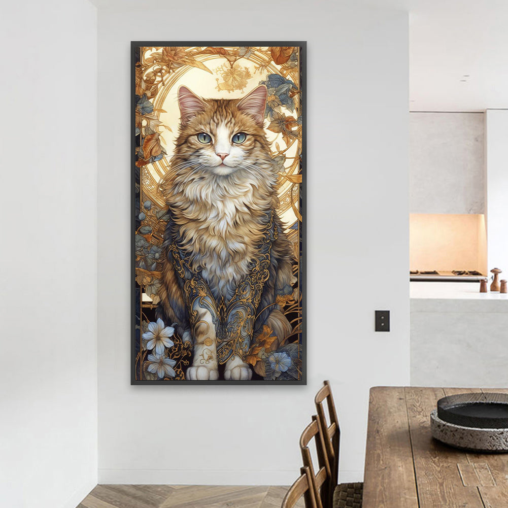 Flowers And Felines - Full Square Drill Diamond Painting 40*80CM