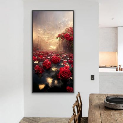 Rose Castle - Full Square Drill Diamond Painting 40*80CM