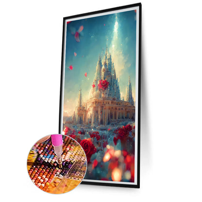 Rose Castle - Full Square Drill Diamond Painting 40*80CM