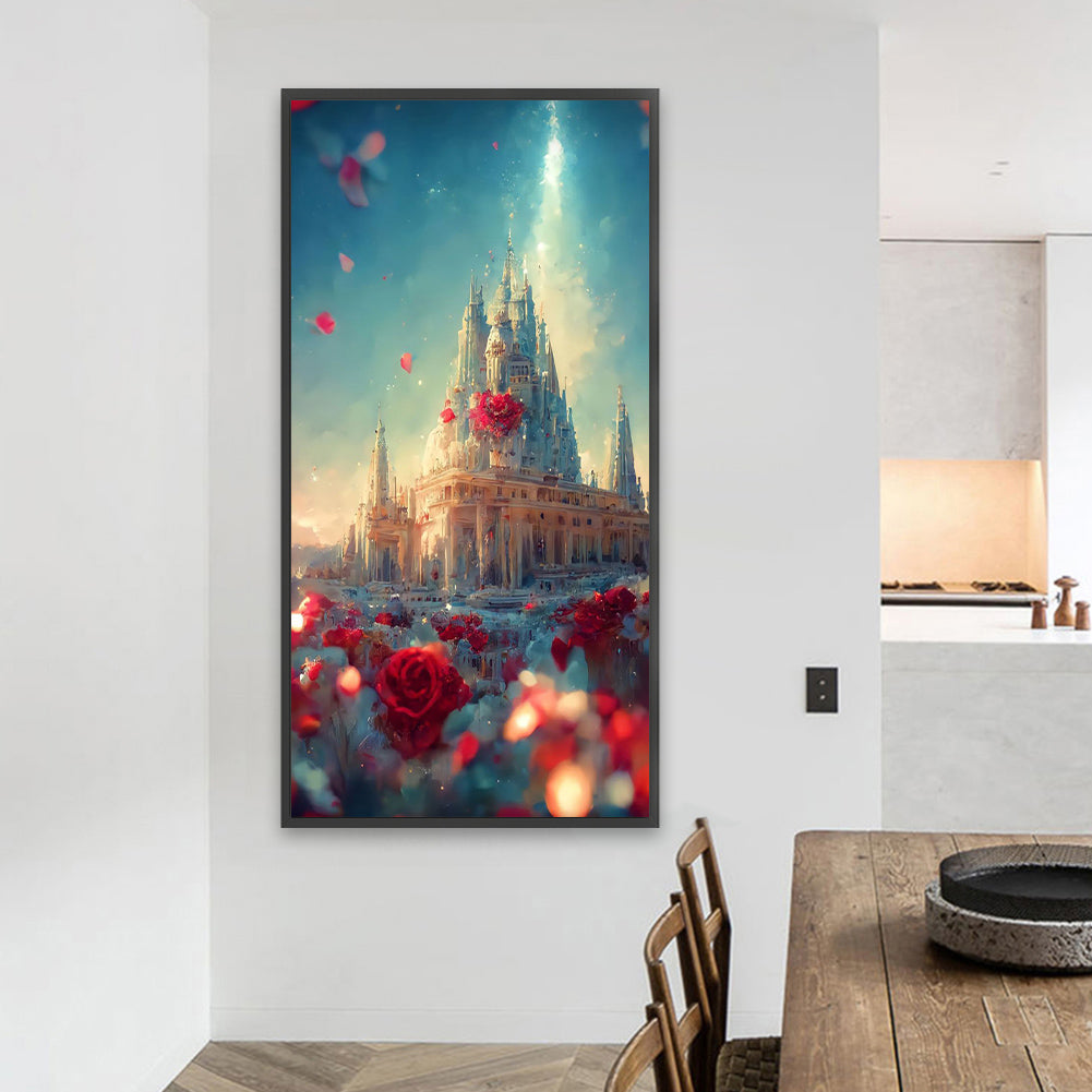 Rose Castle - Full Square Drill Diamond Painting 40*80CM