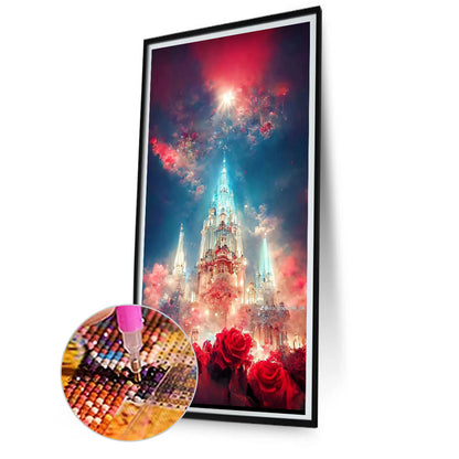 Rose Castle - Full Square Drill Diamond Painting 40*80CM