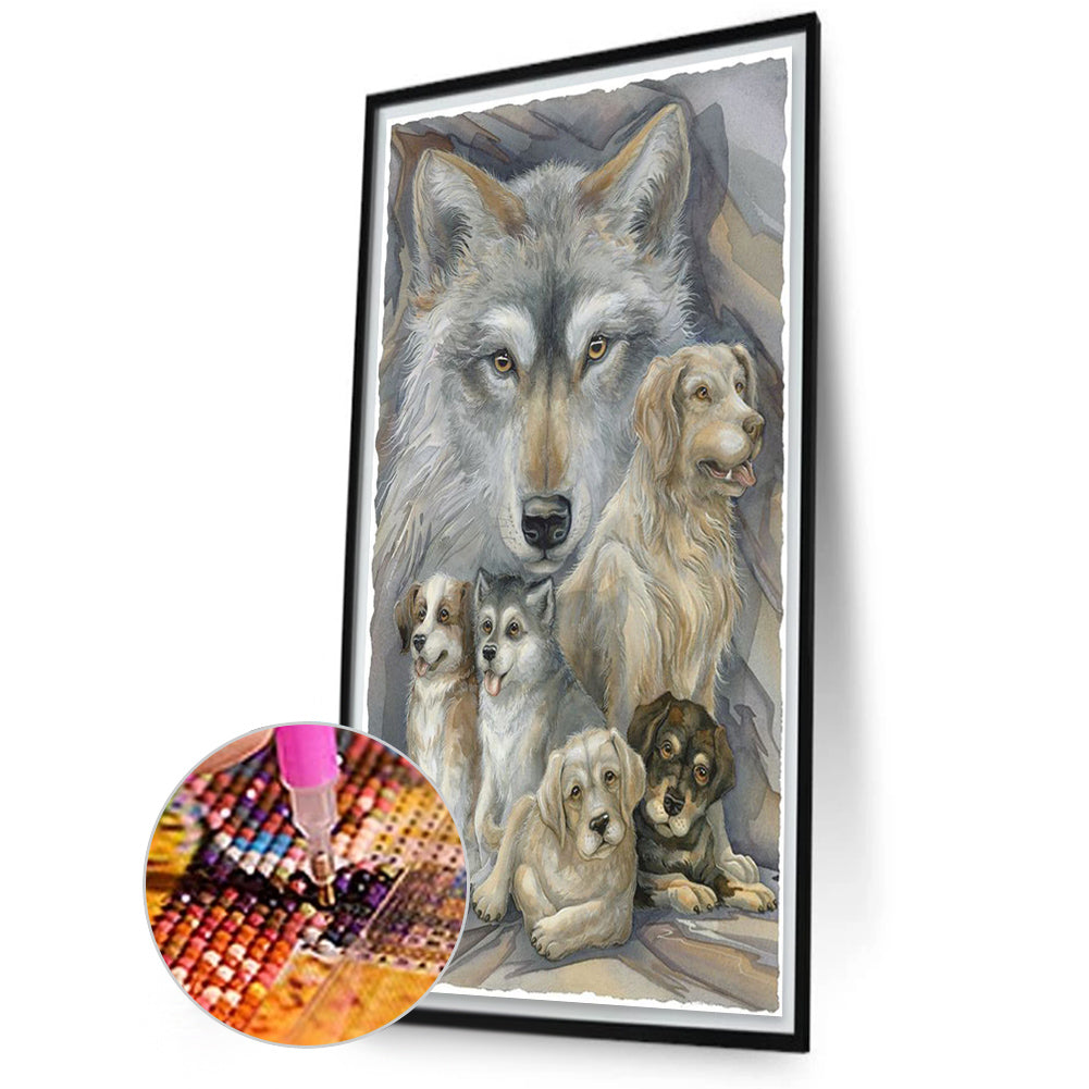 Wolf And Eagle - Full Square Drill Diamond Painting 60*100CM