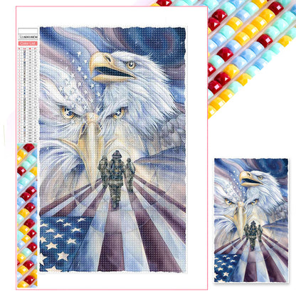 Wolf And Eagle - Full Square Drill Diamond Painting 60*100CM