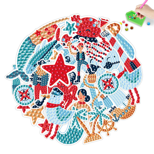 DIY Child Stickers Toy Animals Diamond Stickers Mermaid for Kids Adult Beginners