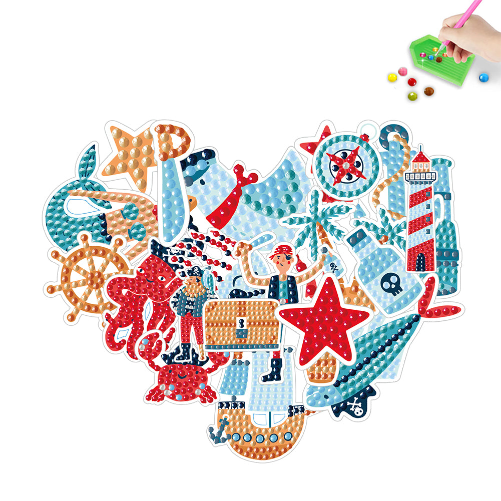 DIY Child Stickers Toy Animals Diamond Stickers Mermaid for Kids Adult Beginners