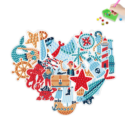 DIY Child Stickers Toy Animals Diamond Stickers Mermaid for Kids Adult Beginners