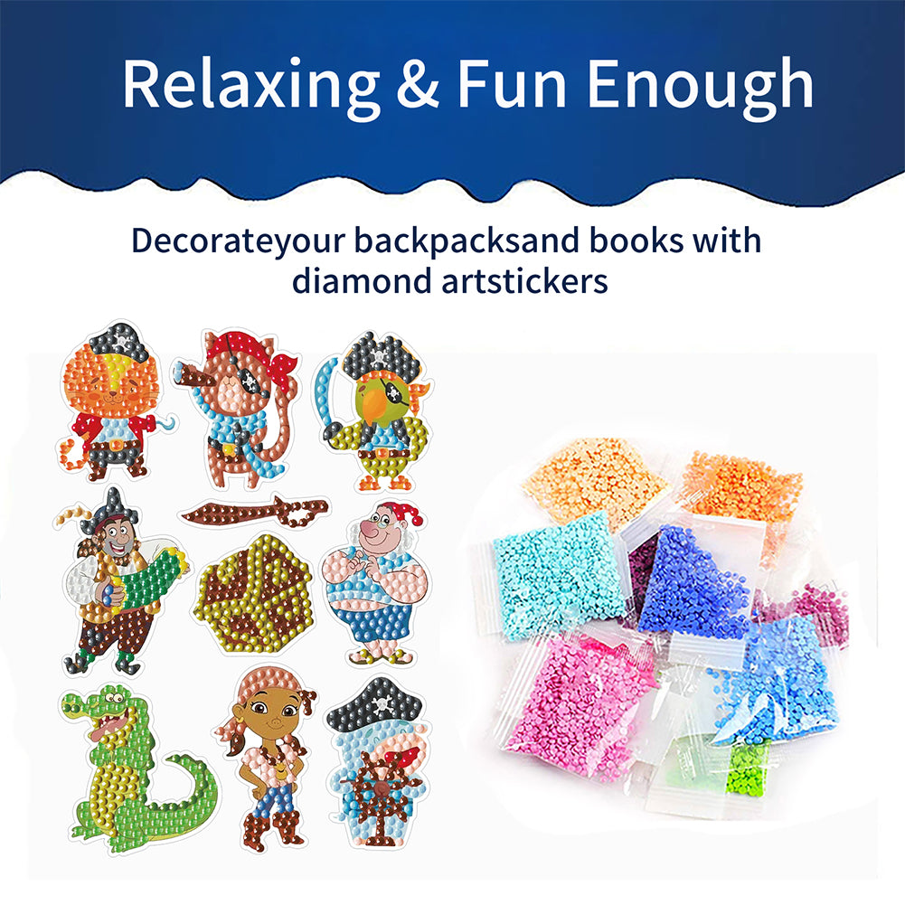 DIY Child Stickers Toy Animals Diamond Stickers Mermaid for Kids Adult Beginners